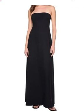 New! Susana Monaco Black Strapless Maxi Dress